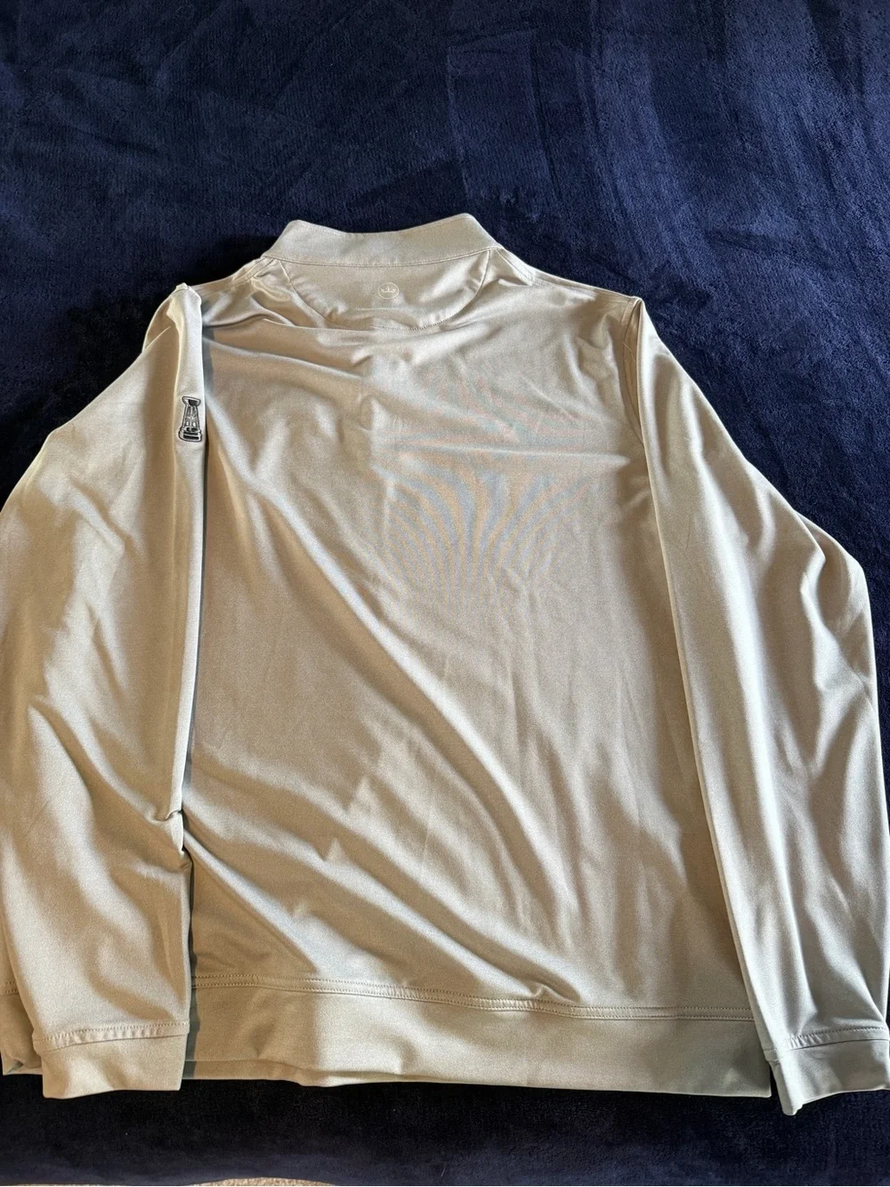 Peter Millar Men's Zip-Neck Golf Pullover Barstool Sports - gray